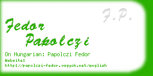 fedor papolczi business card